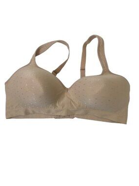 Bali 3463 Comfort Revolution Wireless Bra 40C Beige Dot Smoothing T Shirt Bra